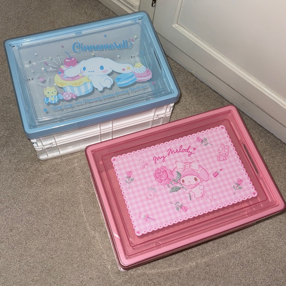 Sanrio My Melody & Cinnamoroll Storage Boxes